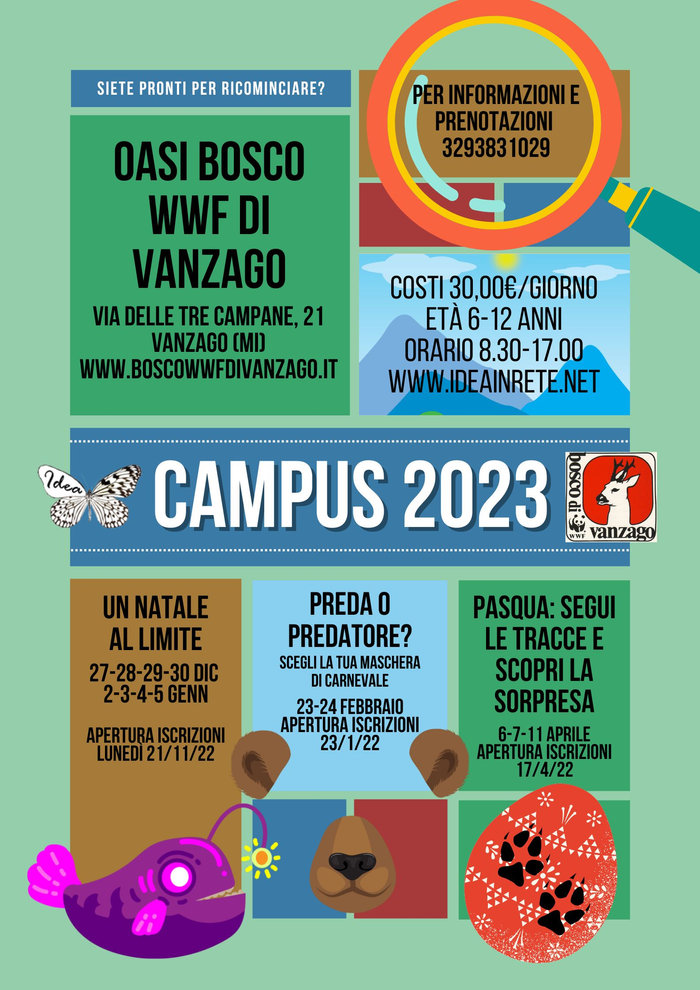 bosco wwf di vanzago campus bambini e ragazzi 2023